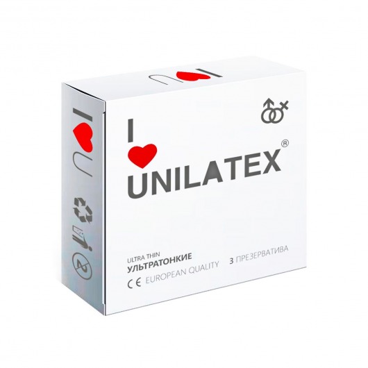 Ультратонкие презервативы Unilatex Ultra Thin - 3 шт. - Unilatex - купить с доставкой в Евпатории