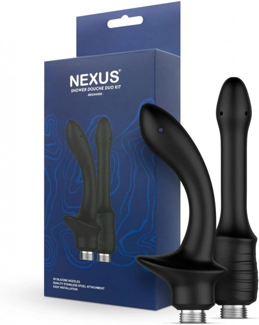 Набор из 2 насадок для анального душа Shower Douche Duo Kit Beginner - Nexus Range - купить с доставкой в Евпатории