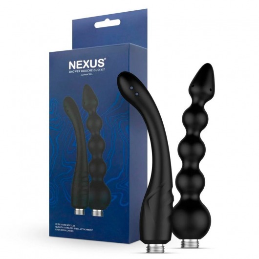 Набор из 2 насадок для анального душа Shower Douche Duo Kit - Nexus Range - купить с доставкой в Евпатории
