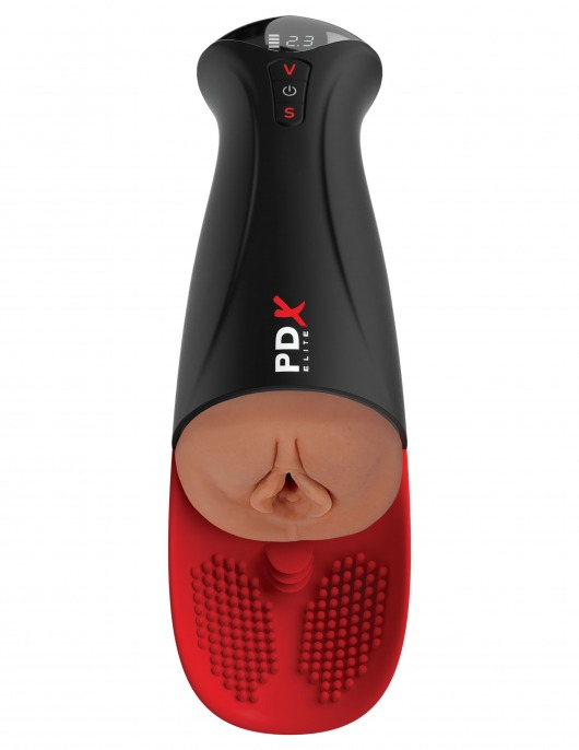Мастурбатор-вагина в колбе с вибрацией Fuck-O-Matic Pro XL - Pipedream - в Евпатории купить с доставкой