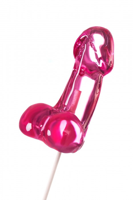 Розовый леденец в форме члена со вкусом айриш крим - 80 гр. - Sosuчki - купить с доставкой в Евпатории