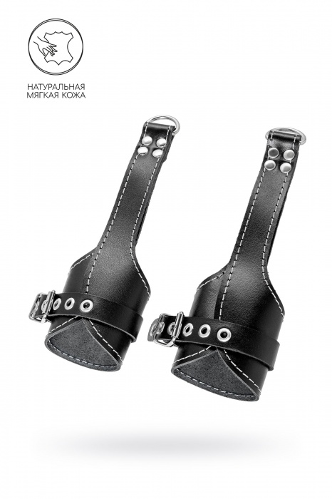 Черные подвесы с белой строчкой - Pecado - купить с доставкой в Евпатории