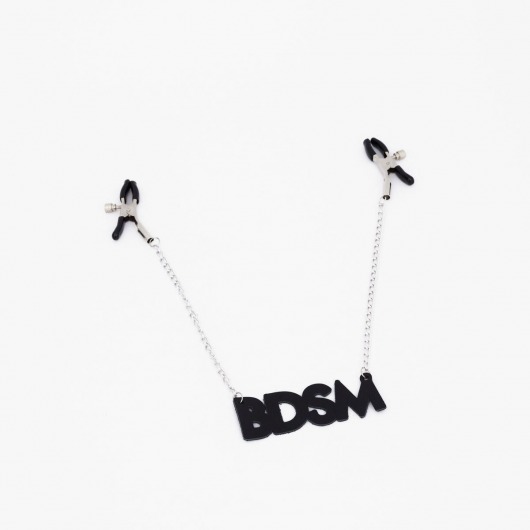 Зажимы на соски с кожаной подвеской BDSM - Crazy Handmade - купить с доставкой в Евпатории
