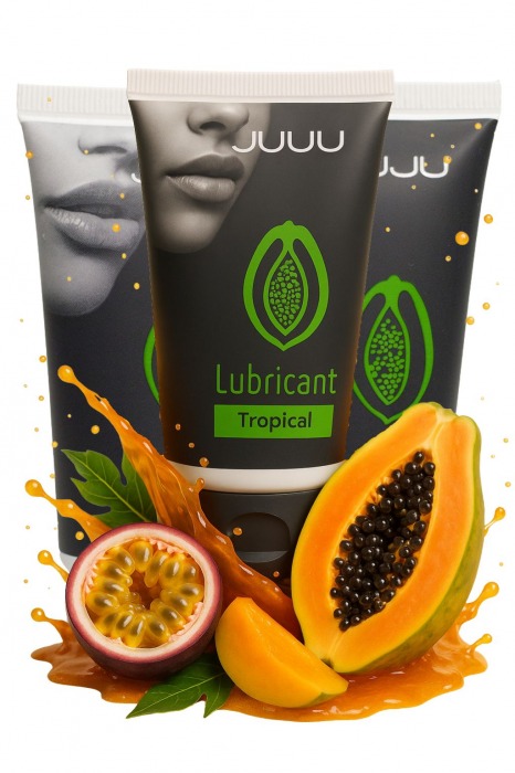 Набор из 3 съедобных лубрикантов JUJU со вкусом тропических фруктов - JuJu - купить с доставкой в Евпатории