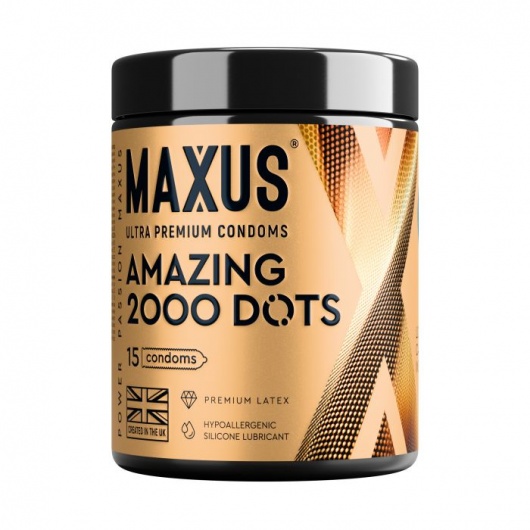 Точечные презервативы MAXUS 2000 Amazing Dots с железным кейсом - 15 шт. - Maxus - купить с доставкой в Евпатории