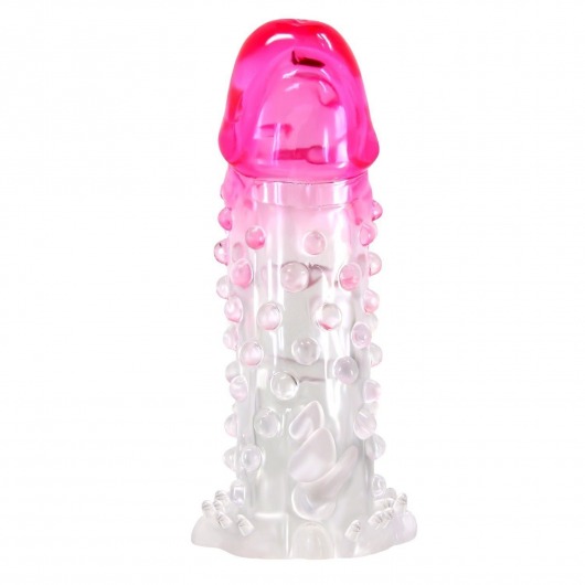 Прозрачно-розовая насадка на пенис Wilford - 13,5 см. - Baile - в Евпатории купить с доставкой