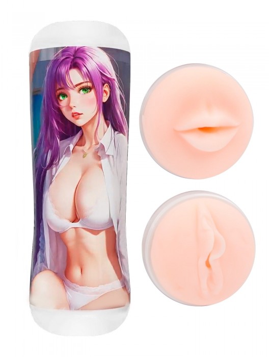 Двусторонний мастурбатор аниме - ротик и вагина - Tokyo Style - в Евпатории купить с доставкой