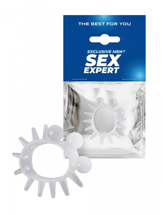Эластичное эрекционное кольцо с шариками и лучами - Sex Expert - в Евпатории купить с доставкой