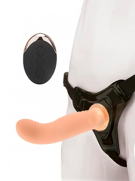 Женский вибрострапон со съемной насадкой и пультом ДУ - Erokay - купить с доставкой в Евпатории