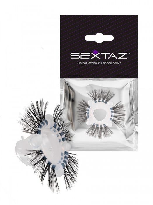Эластичное эрекционное кольцо с черными «ресничками» - Sextaz - в Евпатории купить с доставкой