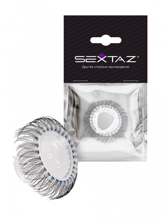 Эластичное эрекционное кольцо с длинными черными «ресничками» - Sextaz - в Евпатории купить с доставкой