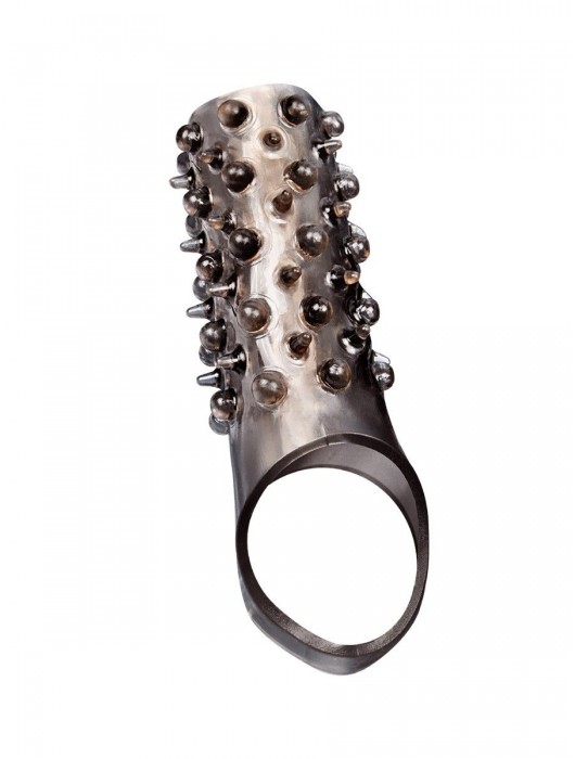 Дымчатая насадка на пенис с шипами и выпуклостями - 12,5 см. - Sex Expert - в Евпатории купить с доставкой