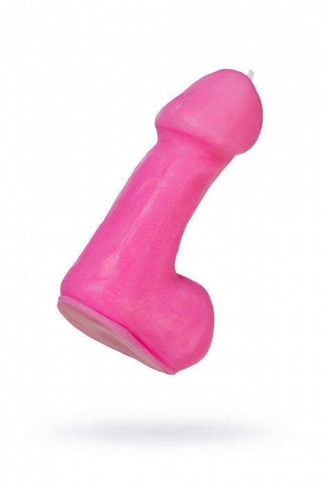 Розовая свеча в форме пениса - 47 гр. - Pecado - купить с доставкой в Евпатории