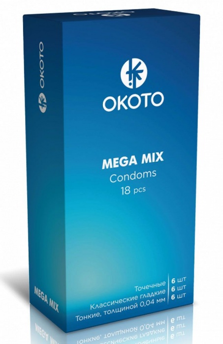 Презервативы OKOTO Mega Mix - 18 шт. - Sitabella - купить с доставкой в Евпатории