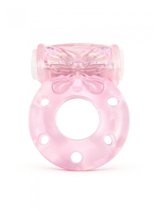 Розовое эрекционное виброкольцо с бабочкой - 1137 - в Евпатории купить с доставкой