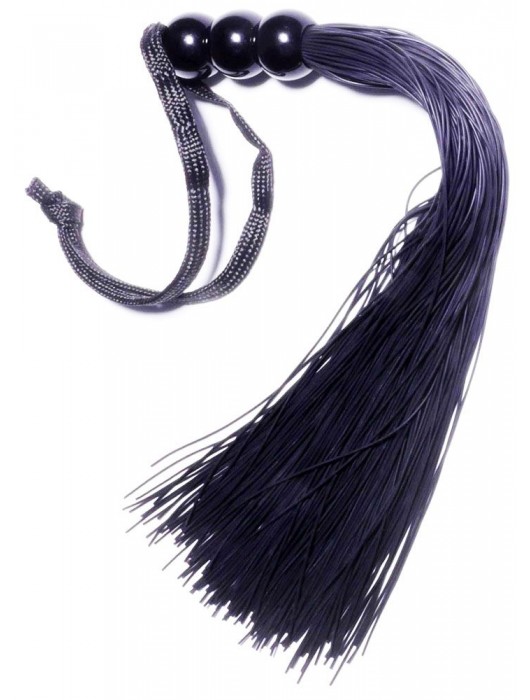 Черная силиконовая плетка - 25,4 см. - Boys of Toys - купить с доставкой в Евпатории