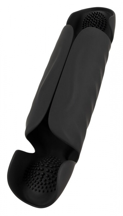 Черный вибромастурбатор с трехточечной стимуляцией Penis Trainer with 3 Point Stimulation - Orion - в Евпатории купить с доставкой