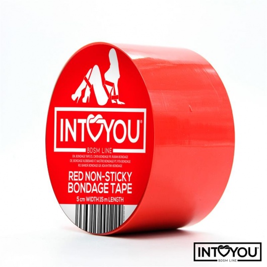 Красный скотч для фиксации Non-Sticky Bondage Tape - 15 м. - Intoyou - купить с доставкой в Евпатории