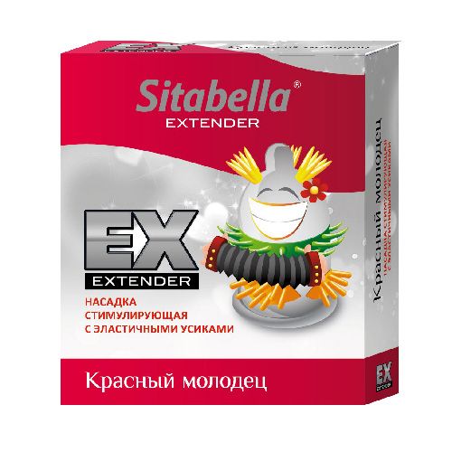 Стимулирующая насадка Sitabella Extender  Красный молодец - Sitabella - купить с доставкой в Евпатории