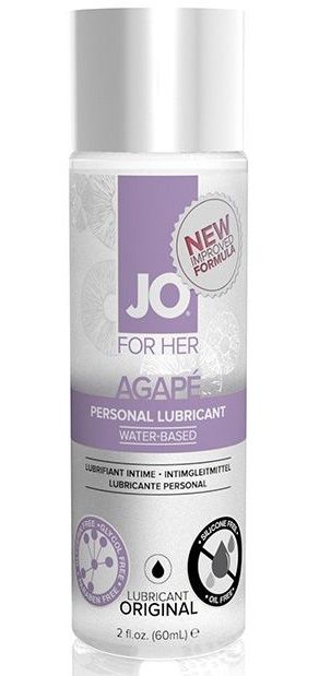 Лубрикант на водной основе для женщин JO AGAPE LUBRICANT ORIGINAL - 60 мл. - System JO - купить с доставкой в Евпатории