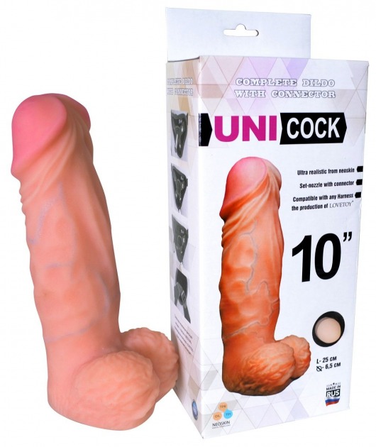 Фаллическая насадка Харнесс UNICOCK 10  - 25 см. - LOVETOY (А-Полимер) - купить с доставкой в Евпатории