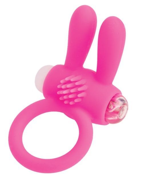 Розовое эрекционное виброкольцо A-toys с ушками - A-toys - в Евпатории купить с доставкой