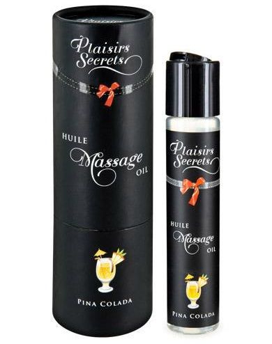 Массажное масло с ароматом пина колады Huile de Massage Gourmande Pina Colada - 59 мл. - Plaisir Secret - купить с доставкой в Евпатории