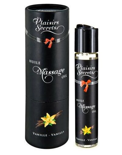 Массажное масло с ароматом ванили Huile de Massage Gourmande Vanille - 59 мл. - Plaisir Secret - купить с доставкой в Евпатории