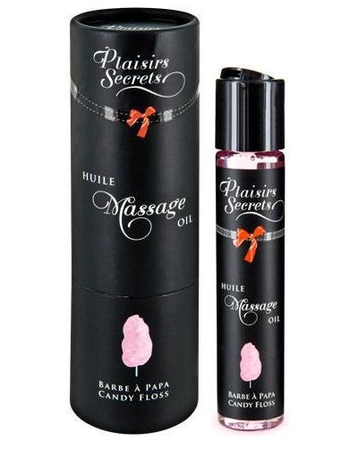 Массажное масло с ароматом сладкой ваты Huile de Massage Gourmande Barbe à Papa - 59 мл. - Plaisir Secret - купить с доставкой в Евпатории