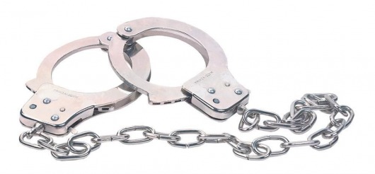 Наручники из металла с длинной цепочкой CHROME HANDCUFFS METAL HANDCUFFS W. KEY - NMC - купить с доставкой в Евпатории