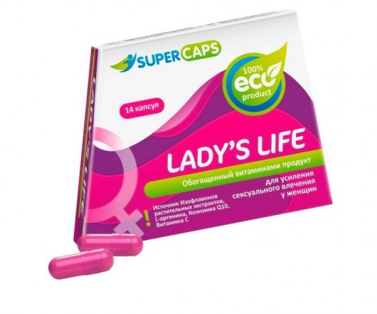 Возбуждающие капсулы Ladys Life - 14 капсул (0,35 гр.) - SuperCaps - купить с доставкой в Евпатории