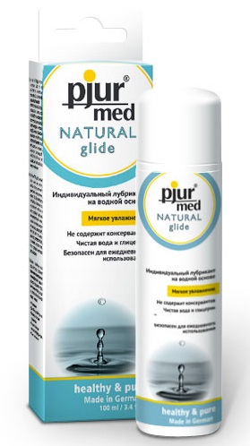 Нейтральный лубрикант на водной основе pjur MED Natural glide - 100 мл. - Pjur - купить с доставкой в Евпатории