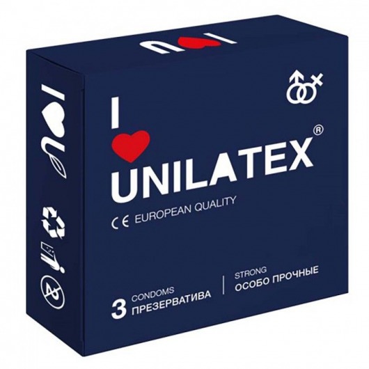 Ультрапрочные презервативы Unilatex Extra Strong - 3 шт. - Unilatex - купить с доставкой в Евпатории