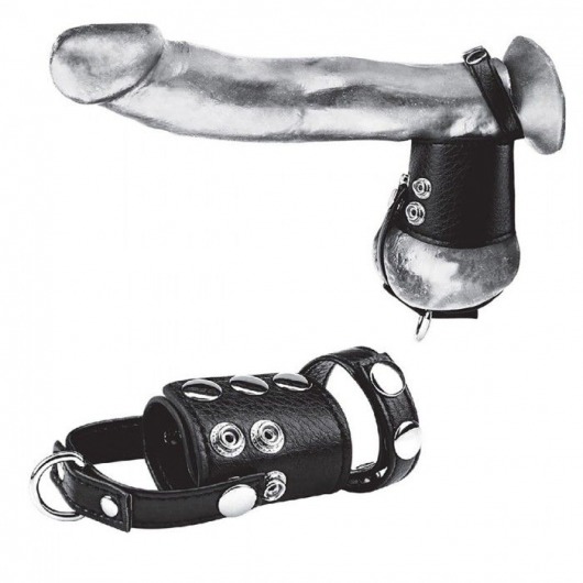 Кольцо на член и мошонку Cock Ring With 2  Ball Stretcher And Optional Weight Ring - BlueLine - в Евпатории купить с доставкой