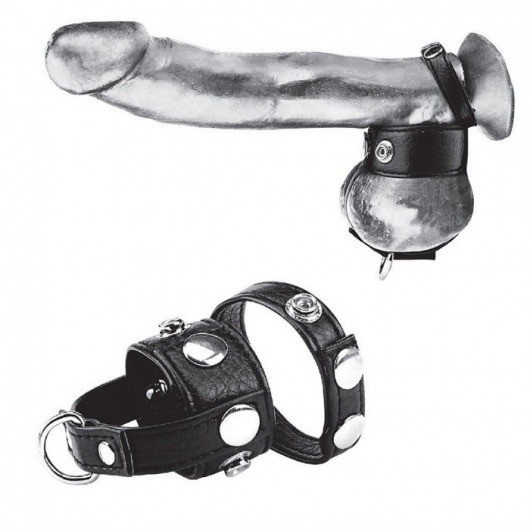 Утяжка для мошонки и пениса Cock Ring With 1  Ball Stretcher And Optional Weight Ring - BlueLine - купить с доставкой в Евпатории