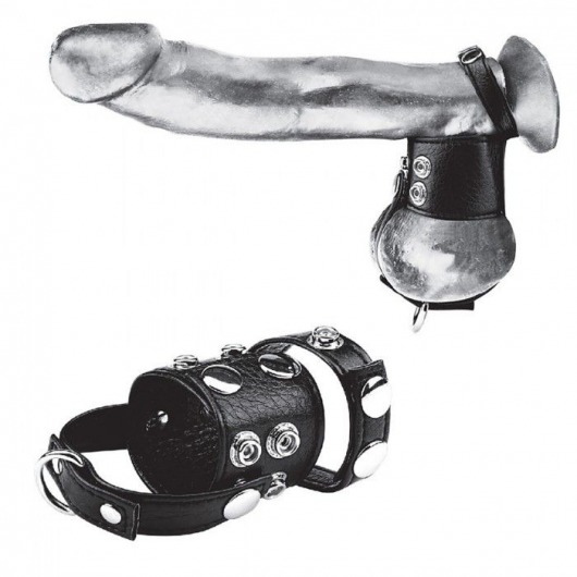 Утяжка на пенис и мошонку Cock Ring With 1.5  Ball Stretcher And Optional Weight Ring - BlueLine - купить с доставкой в Евпатории