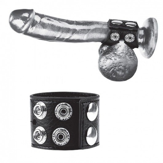 Ремень на член и мошонку 1.5  Cock Ring With Ball Strap - BlueLine - купить с доставкой в Евпатории