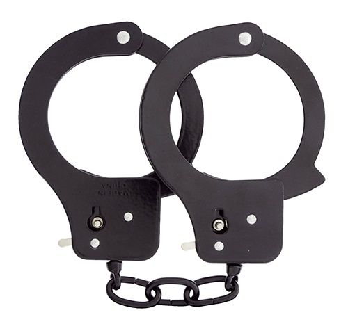 Чёрные наручники из листового металла BONDX METAL CUFFS BLACK - Dream Toys - купить с доставкой в Евпатории