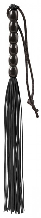 Чёрная мини-плеть из резины Rubber Mini Whip - 22 см. - Blush Novelties - купить с доставкой в Евпатории