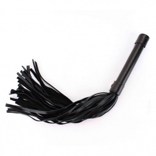 Чёрная плеть из нежной кожи - 45 см. - БДСМ Арсенал - купить с доставкой в Евпатории