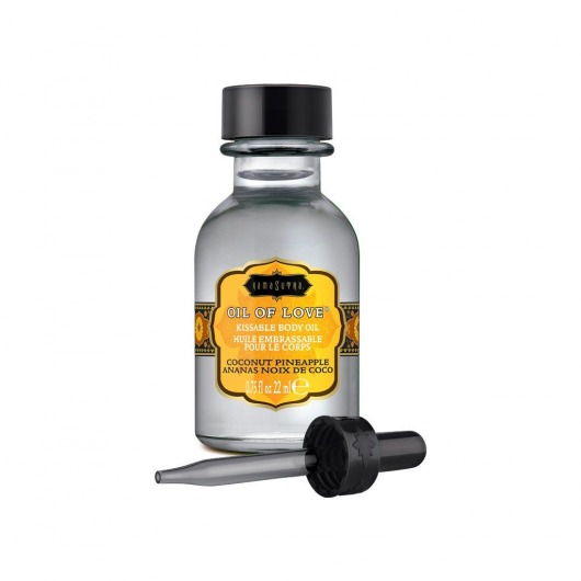 Масло для ласк с ароматом кокоса и ананаса Oil of Love Coconut Pineapple - 22 мл. - Kama Sutra - купить с доставкой в Евпатории