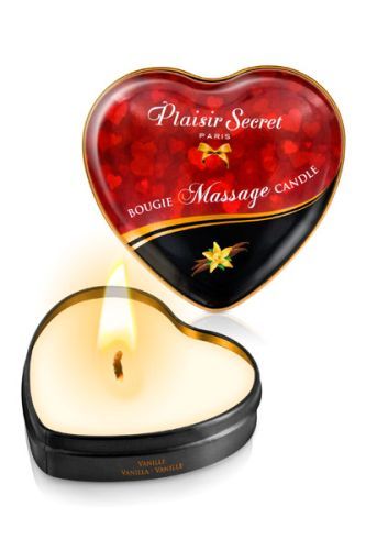 Массажная свеча с ароматом ванили Bougie Massage Candle - 35 мл. - Plaisir Secret - купить с доставкой в Евпатории