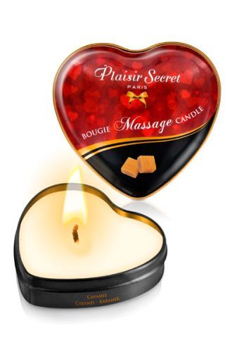 Массажная свеча с ароматом карамели Bougie Massage Candle - 35 мл. - Plaisir Secret - купить с доставкой в Евпатории