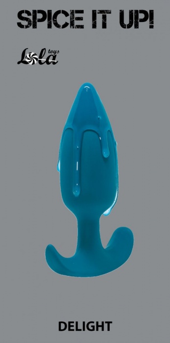 Бирюзовая анальная пробка Delight - 10,5 см. - Lola Games