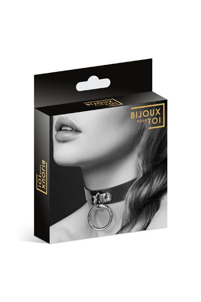 Узенький ошейник из полиуретана с кольцом - Bijoux Pour Toi - купить с доставкой в Евпатории