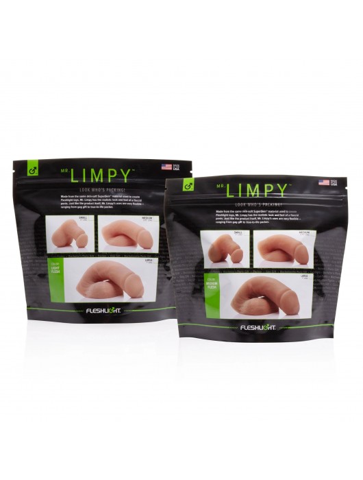 Мягкий имитатор пениса Fleshton Limpy среднего размера - 17 см. - Fleshlight - купить с доставкой в Евпатории