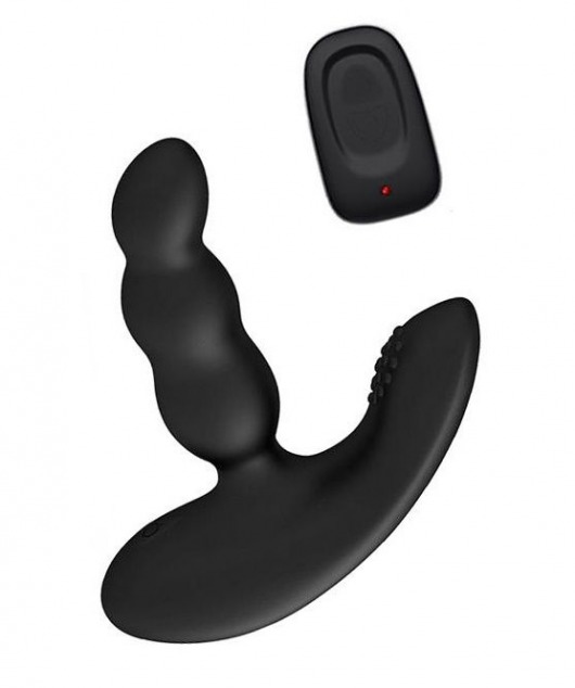 Черный силиконовый стимулятор простаты Levett Nitoc с пультом ДУ - Levett - в Евпатории купить с доставкой