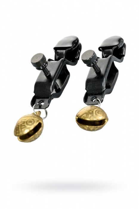 Черно-золотистые зажимы для сосков TOYFA Theatre - ToyFa - купить с доставкой в Евпатории