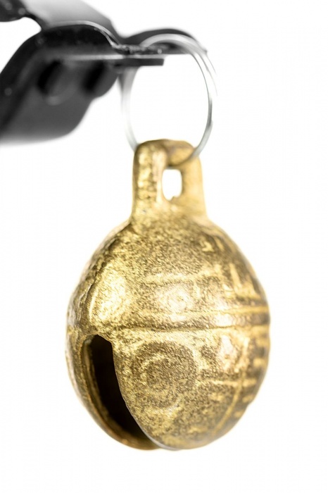 Черно-золотистые зажимы для сосков TOYFA Theatre - ToyFa - купить с доставкой в Евпатории