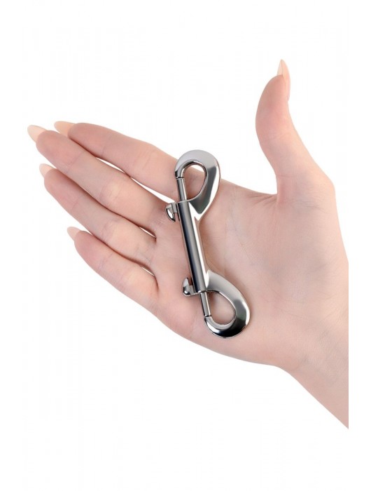 Серебристый двухсторонний карабин TOYFA Metal - ToyFa - купить с доставкой в Евпатории